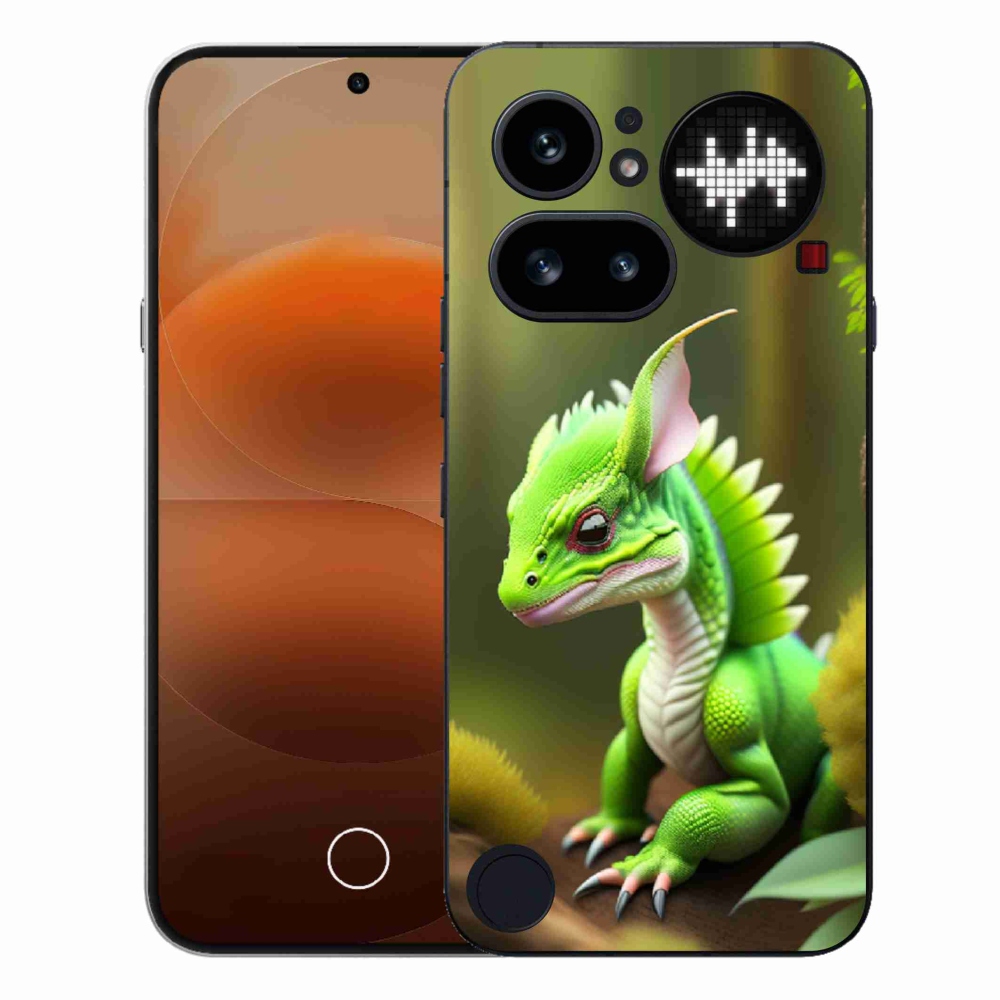 Gélový kryt mmCase na Nothing Phone (4a) - zelený dráčik