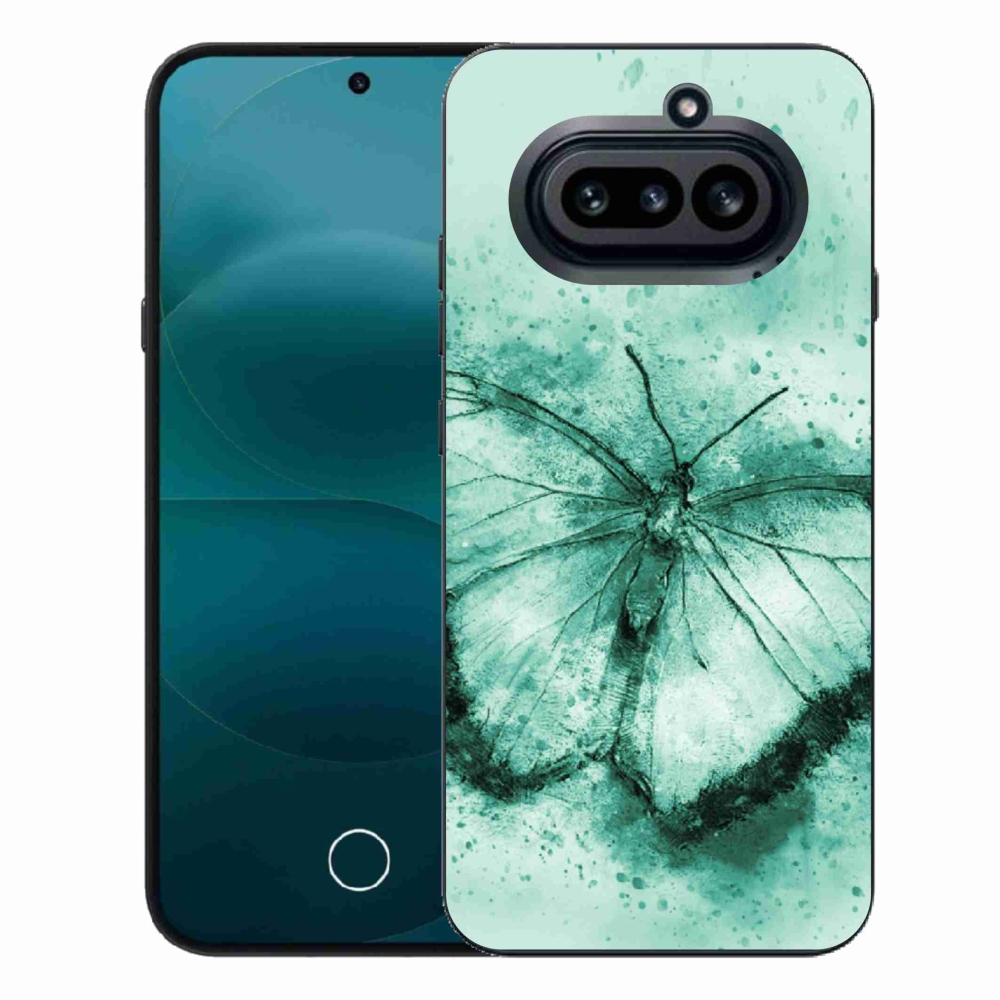 Gélový kryt mmCase na Nothing Phone (4a) - zelený motýľ