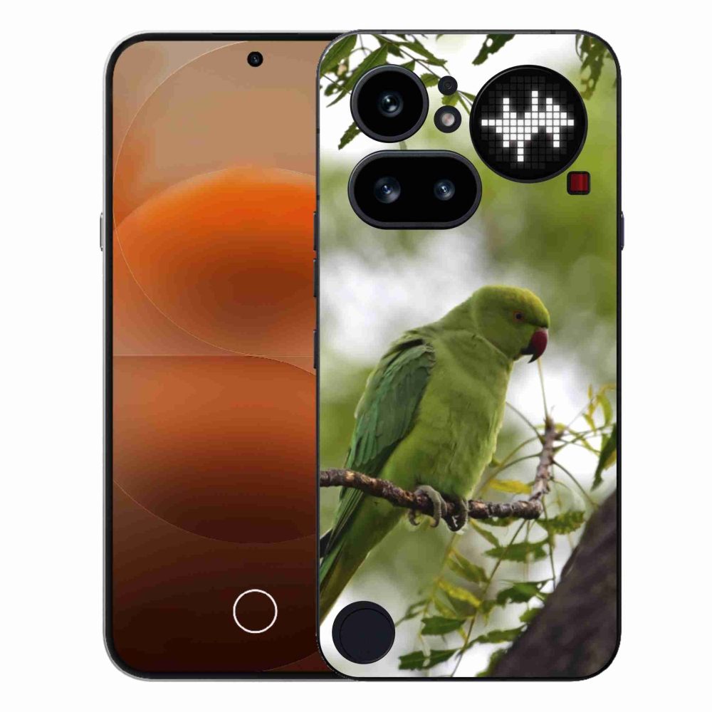Gélový kryt mmCase na Nothing Phone (4a) - zelený papagáj