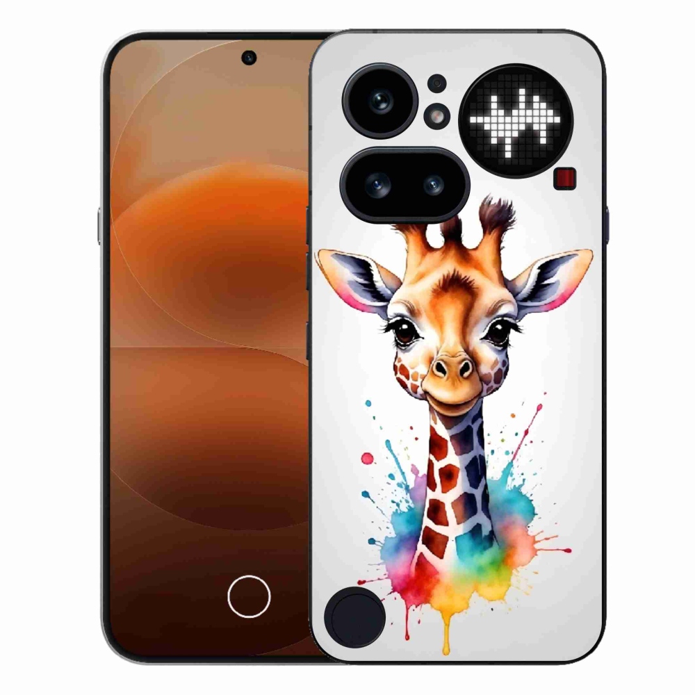 Gélový kryt mmCase na Nothing Phone (4a) - žirafa 1