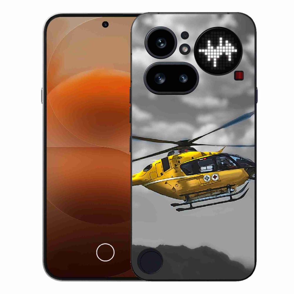 Gélový kryt mmCase na Nothing Phone (4a) - žltá helikoptéra