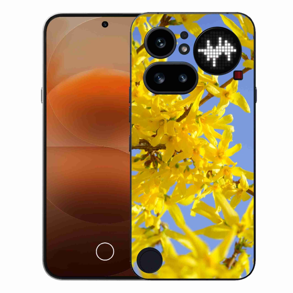 Gélový kryt mmCase na Nothing Phone (4a) - žlté kvety