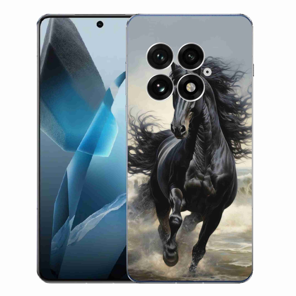 Gélový kryt mmCase na One Plus 13 - bežiaci čierny kôň