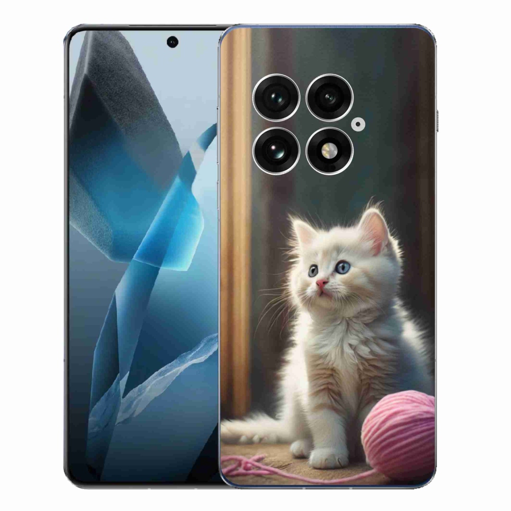 Gélový kryt mmCase na One Plus 13 - biele mačiatko 2