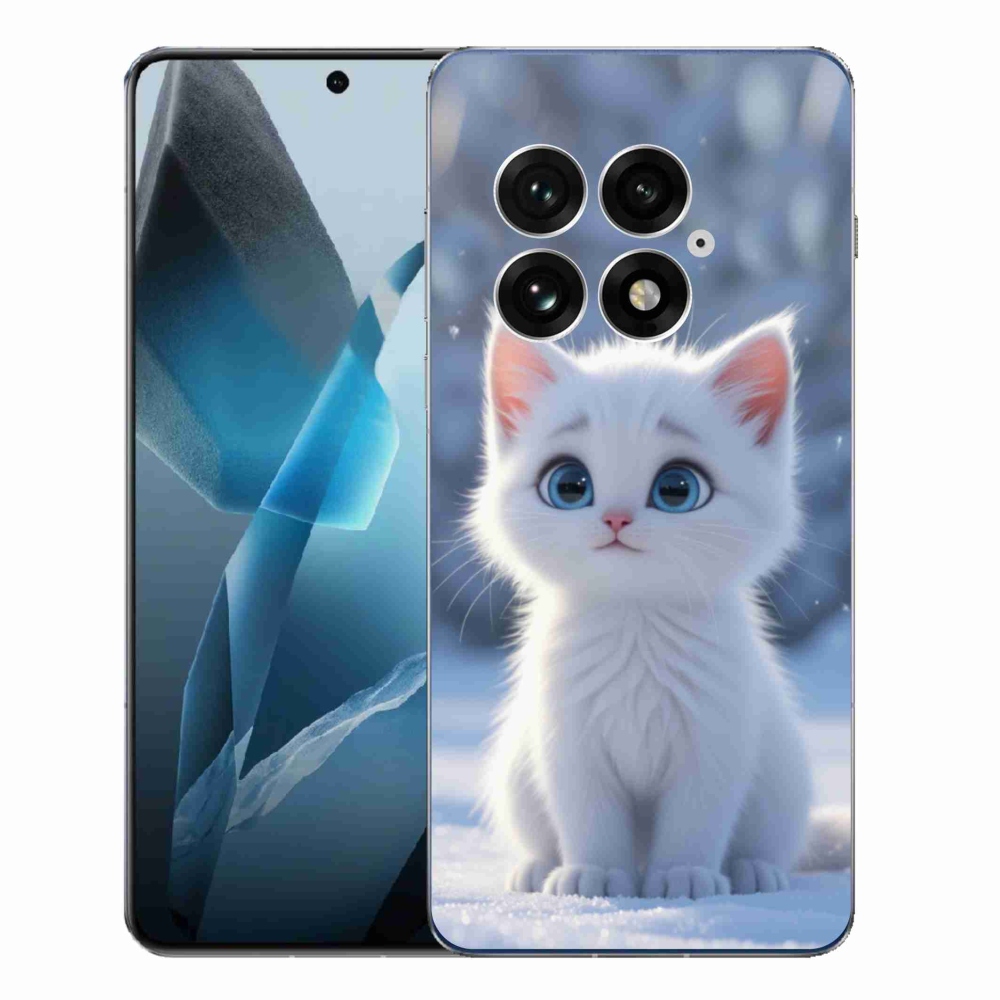 Gélový kryt mmCase na One Plus 13 - biele mačiatko 3