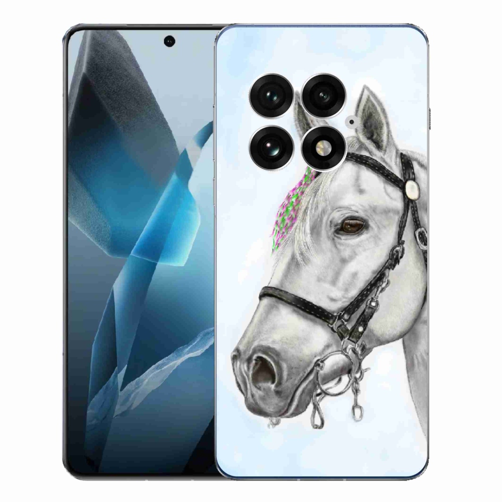 Gélový kryt mmCase na One Plus 13 - biely kôň 1