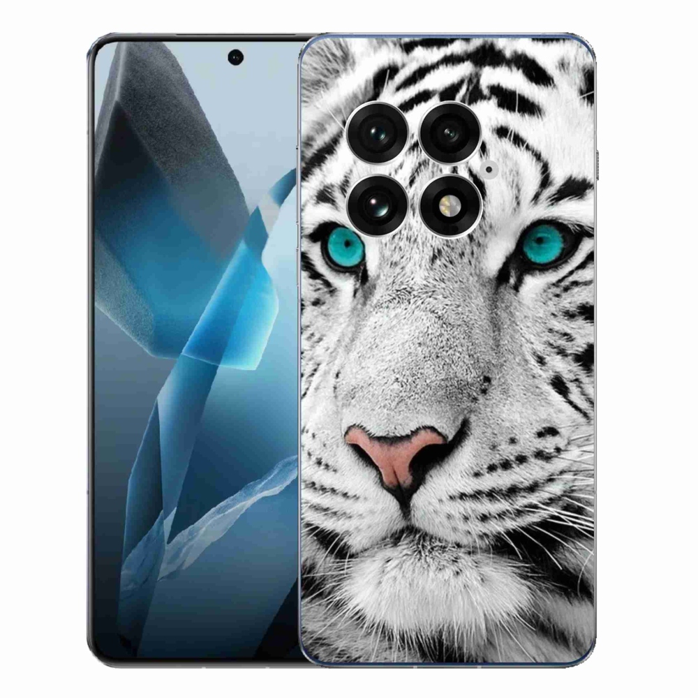 Gélový kryt mmCase na One Plus 13 - biely tiger