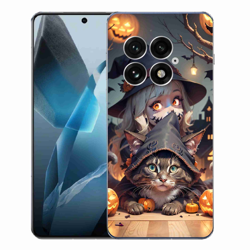 Gélový kryt mmCase na One Plus 13 - čarodejnica s mačkou