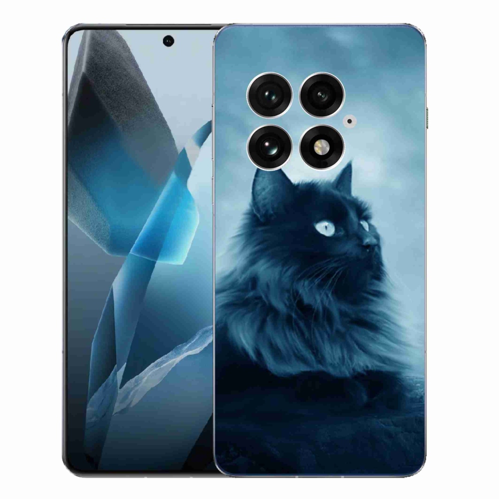 Gélový kryt mmCase na One Plus 13 - čierna mačka 1