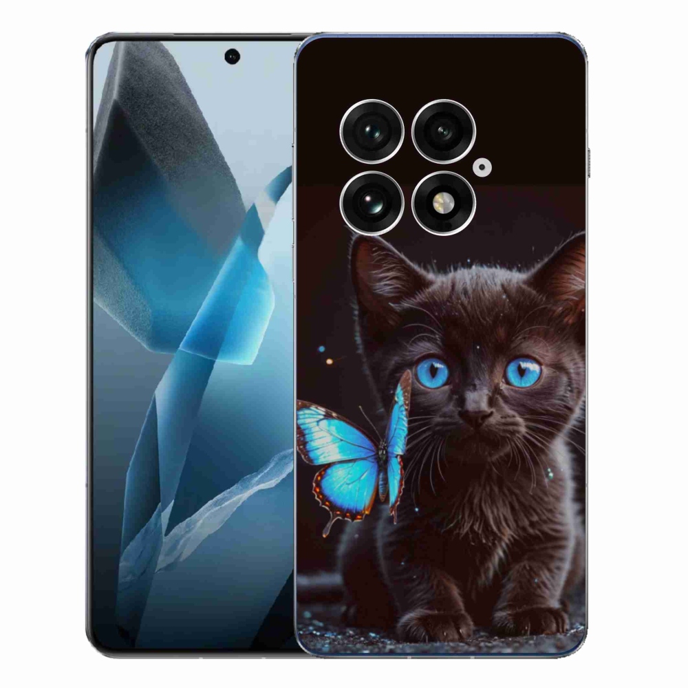 Gélový kryt mmCase na One Plus 13 - čierne mačiatko 3