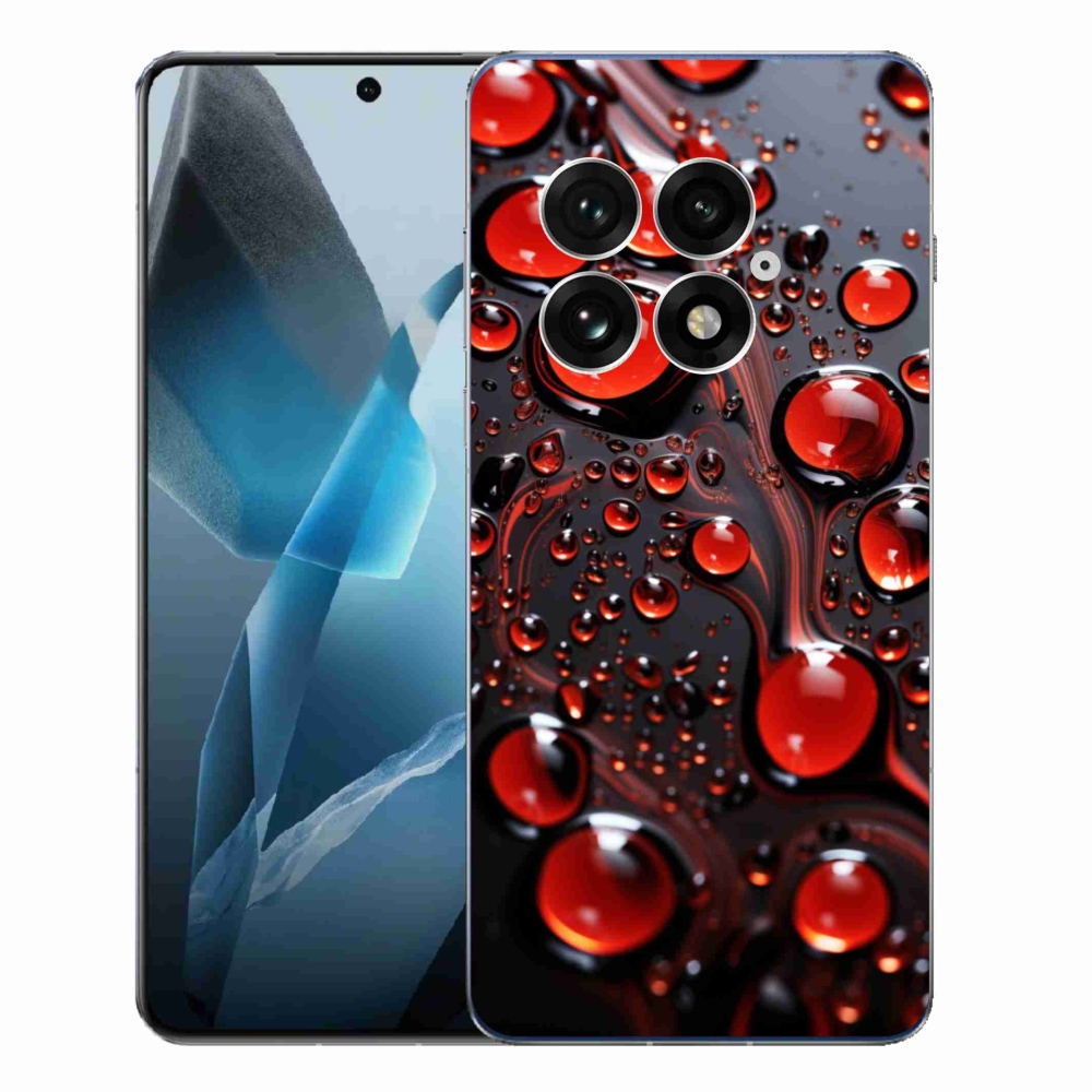 Gélový kryt mmCase na One Plus 13 - červené kvapky 2