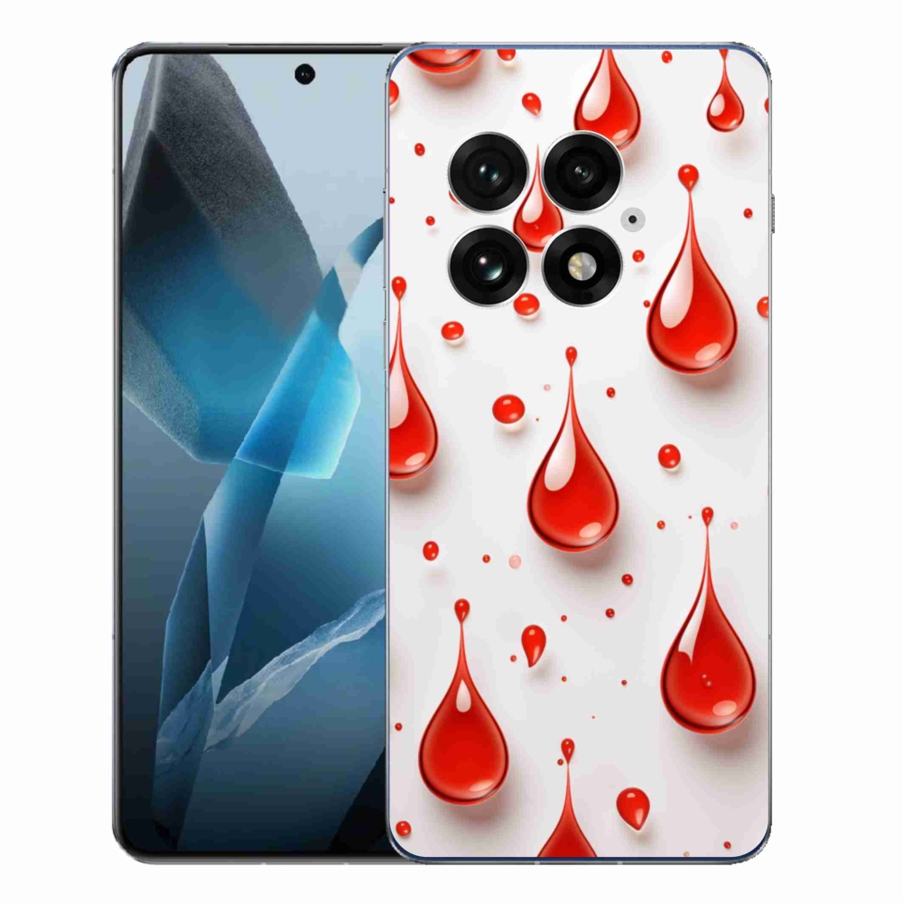 Gélový kryt mmCase na One Plus 13 - červené kvapky