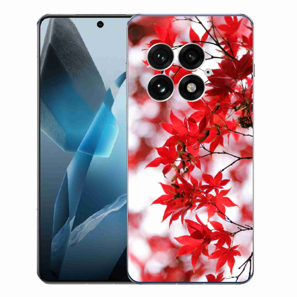 Gélový kryt mmCase na One Plus 13 - červené listy