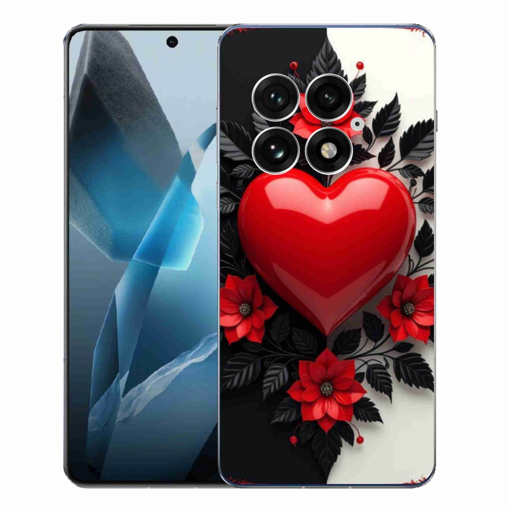 Gélový kryt mmCase na One Plus 13 - červené srdce