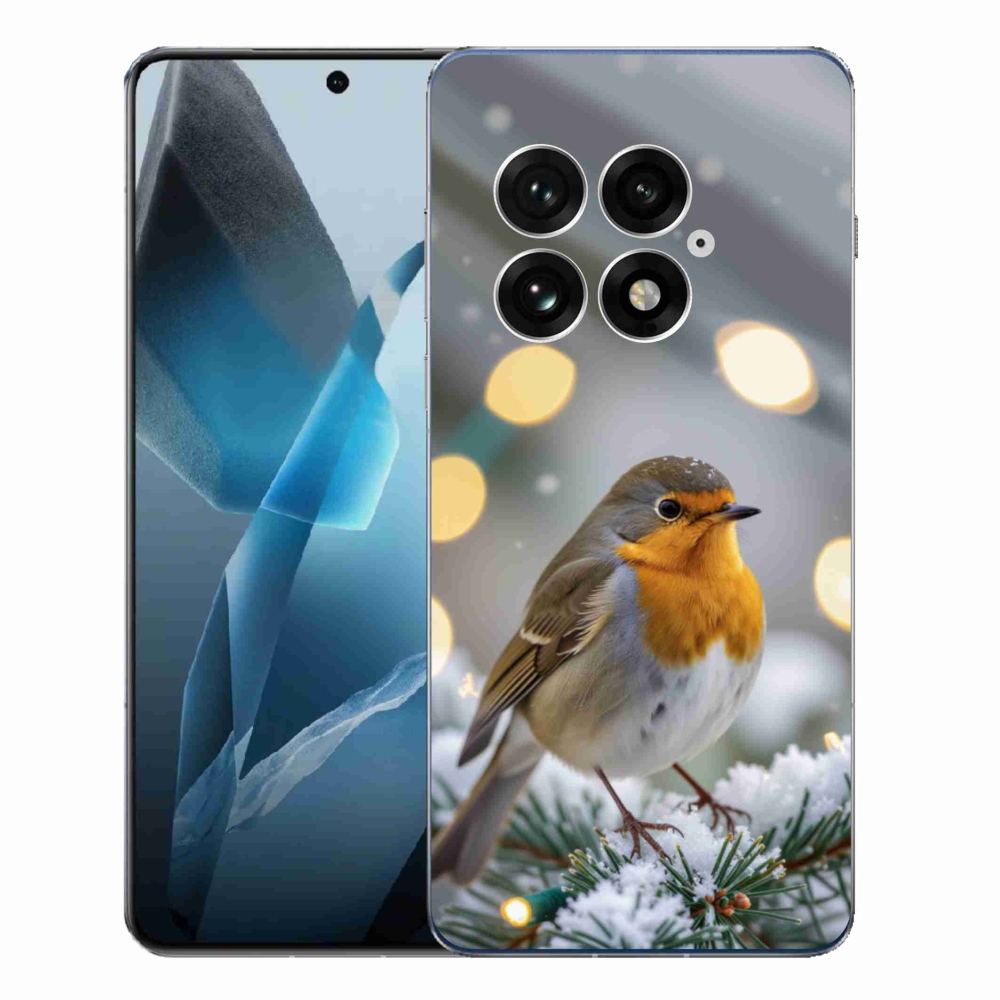 Gélový kryt mmCase na One Plus 13 - červienka v zime