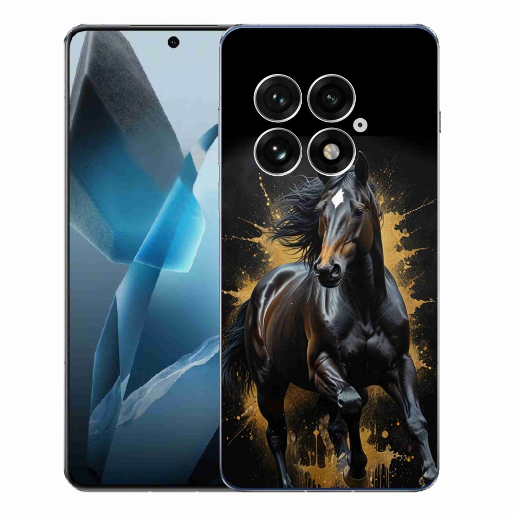 Gélový kryt mmCase na One Plus 13 - elegantný čierny žrebec