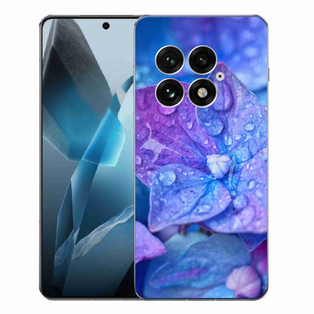 Gélový kryt mmCase na One Plus 13 - fialový kvet