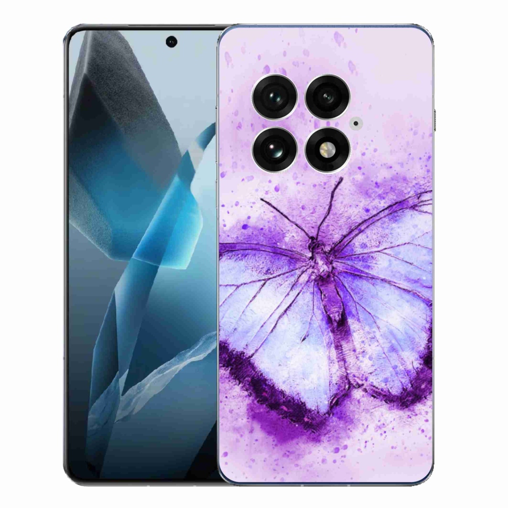 Gélový kryt mmCase na One Plus 13 - fialový motýľ