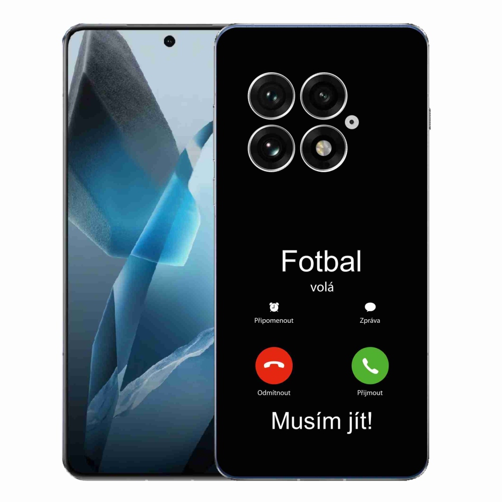 Gélový kryt mmCase na One Plus 13 - futbal volá čierne pozadie