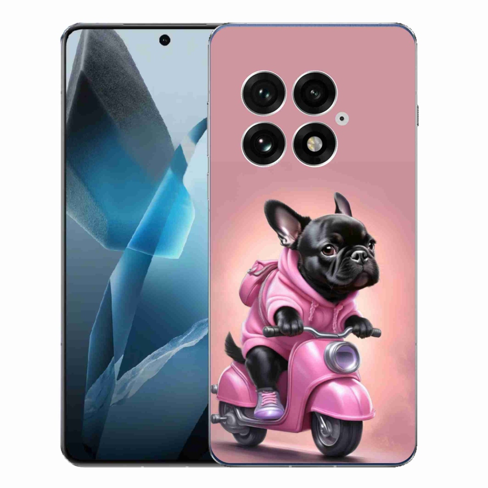 Gélový kryt mmCase na One Plus 13 - francúzsky buldoček na skútri