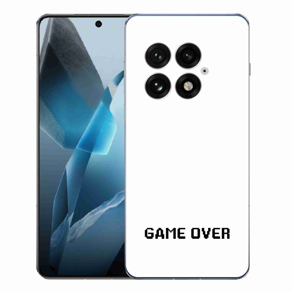 Gélový kryt mmCase na One Plus 13 - game over biele pozadie