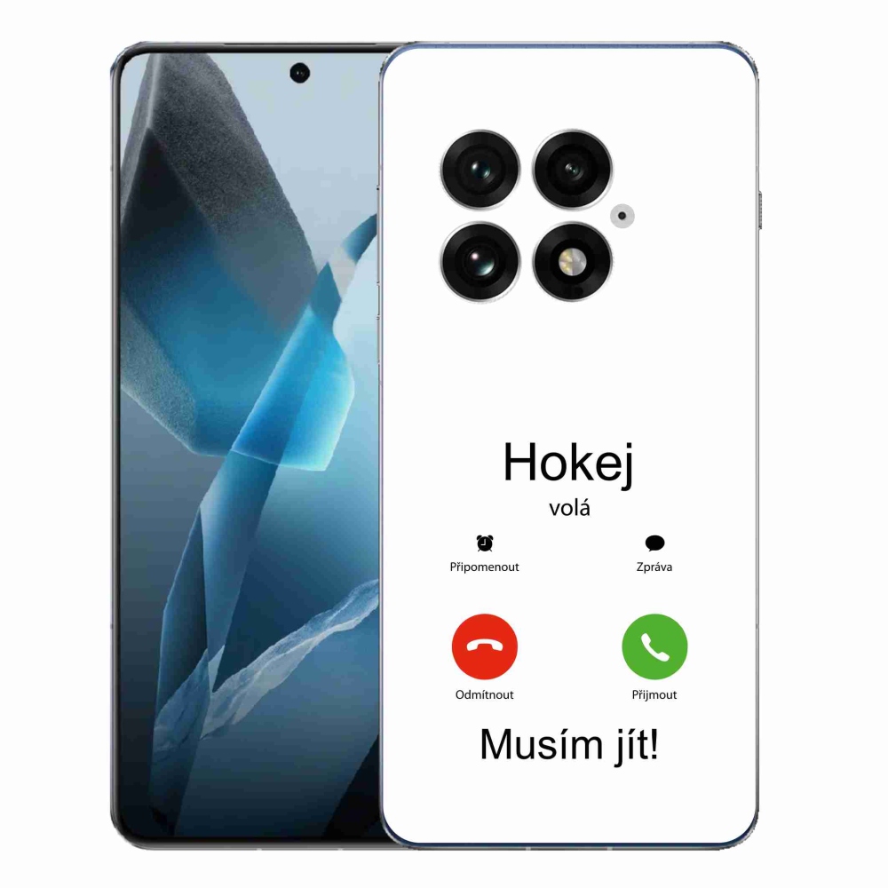 Gélový kryt mmCase na One Plus 13 - hokej volá biele pozadie
