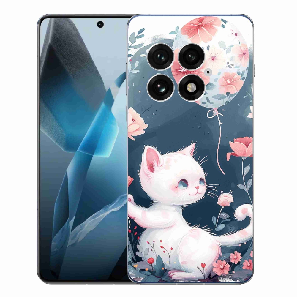Gélový kryt mmCase na One Plus 13 - mačiatko s balónikom