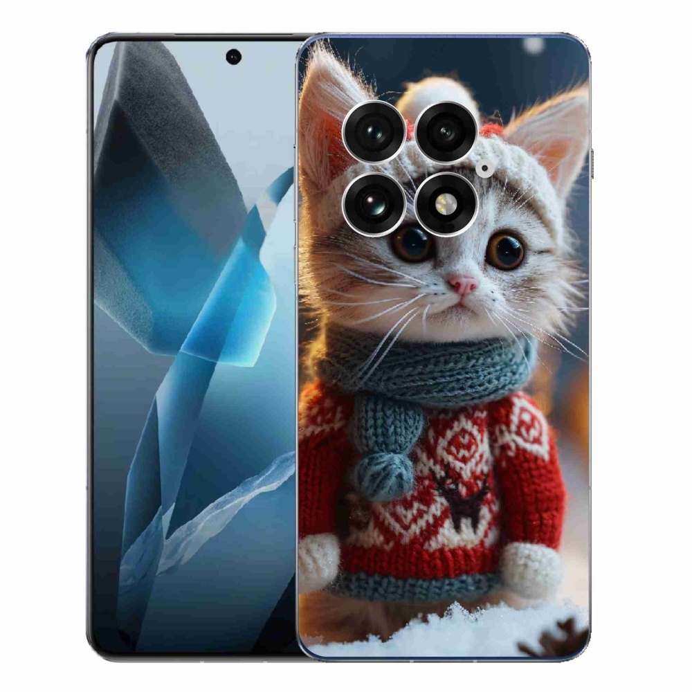 Gélový kryt mmCase na One Plus 13 - mačiatko vo svetri