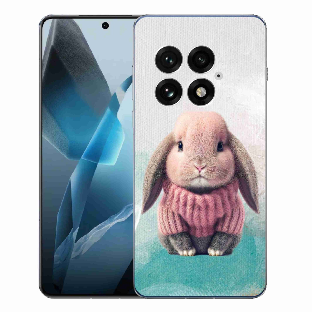 Gélový kryt mmCase na One Plus 13 - zajačik vo svetri