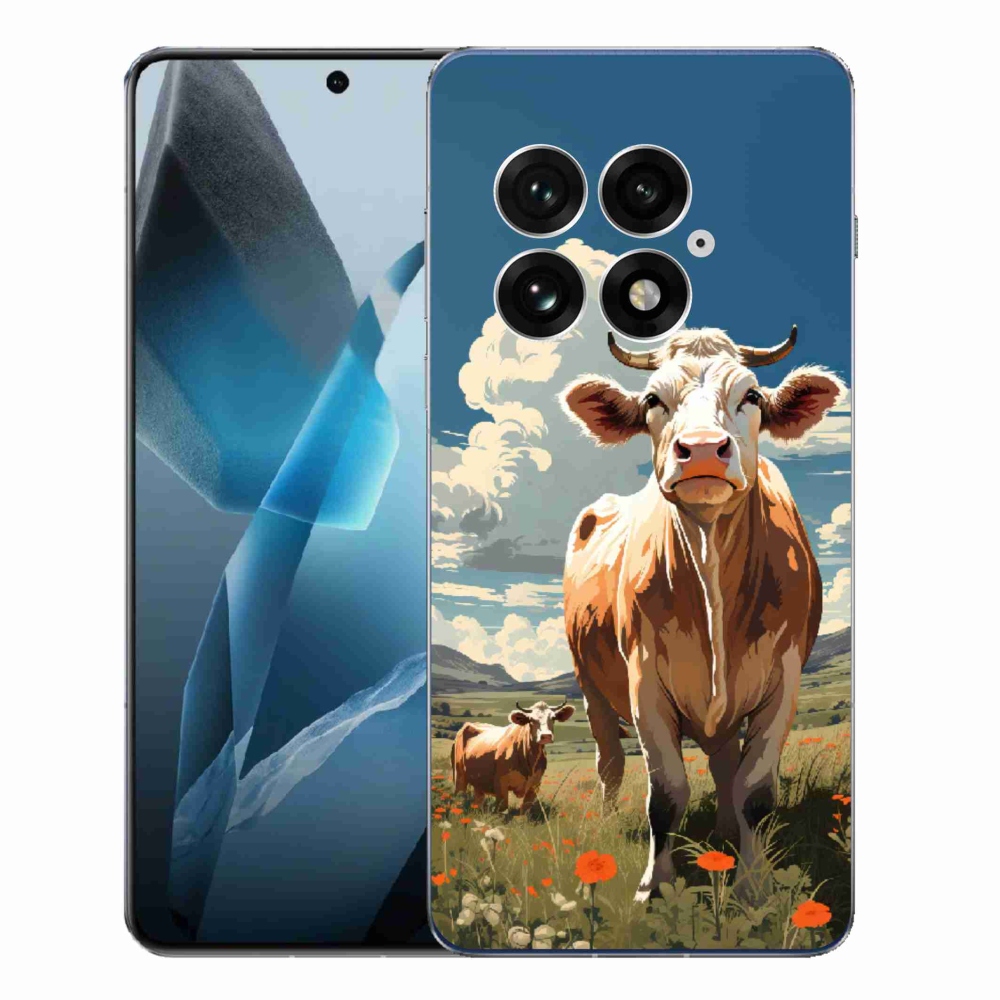 Gélový kryt mmCase na One Plus 13 - kravy na lúke