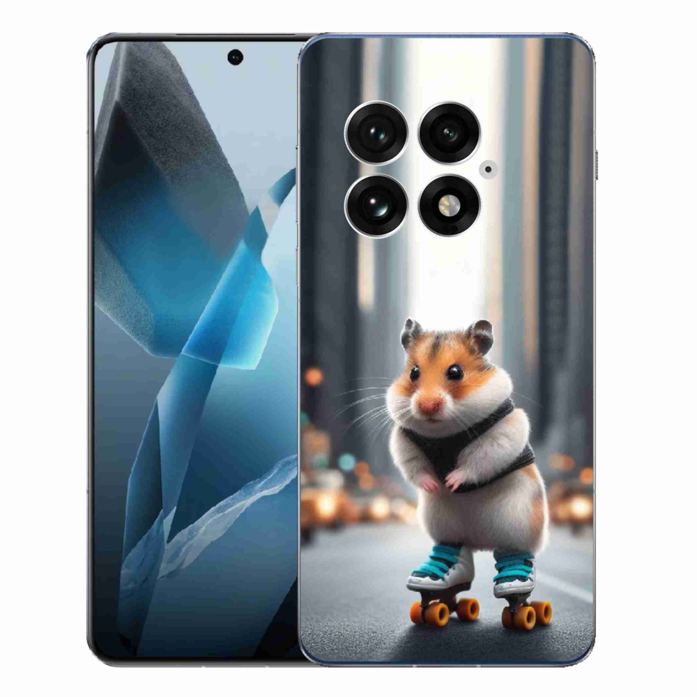 Gélový kryt mmCase na One Plus 13 - škrečok na korčuliach