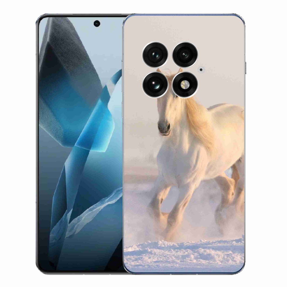 Gélový kryt mmCase na One Plus 13 - kôň v snehu