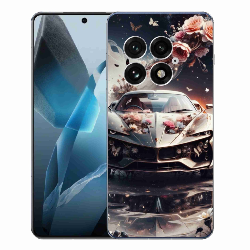 Gélový kryt mmCase na One Plus 13 - kvetinový športový automobil