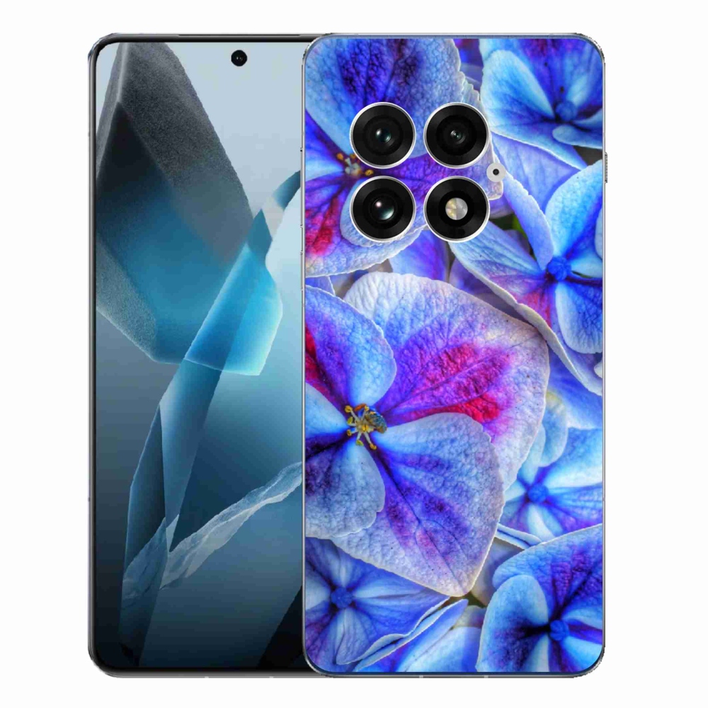 Gélový kryt mmCase na One Plus 13 - modré kvety 1