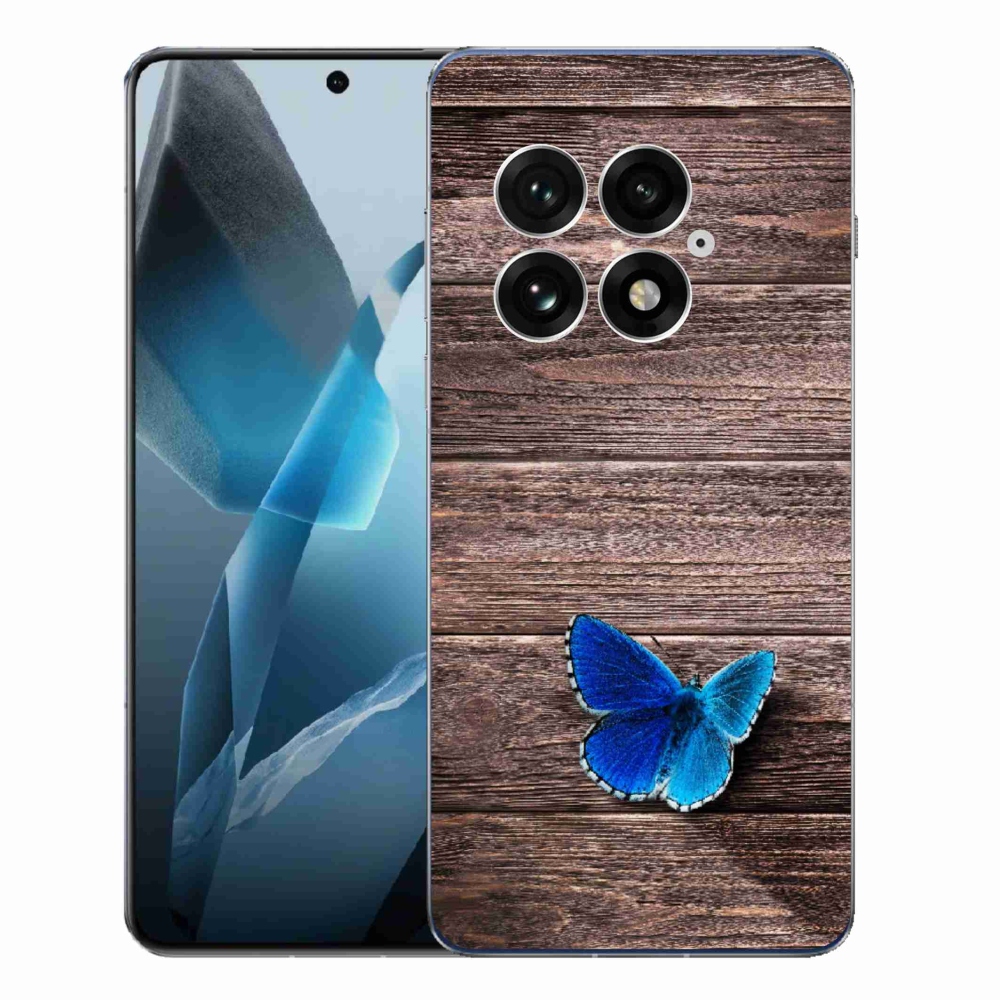 Gélový kryt mmCase na One Plus 13 - modrý motýľ 1