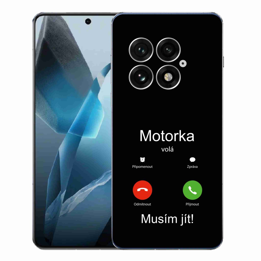 Gélový kryt mmCase na One Plus 13 - motorka volá čierne pozadie