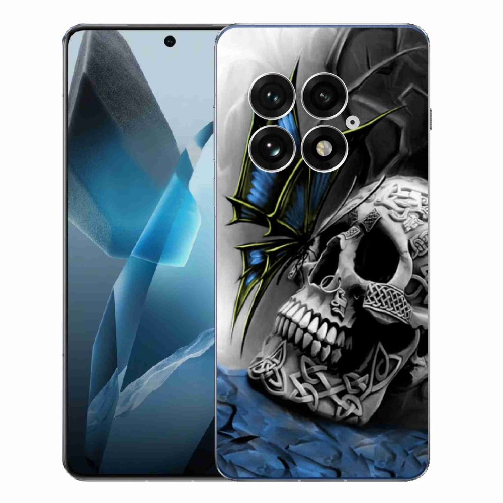 Gélový kryt mmCase na One Plus 13 - motýľ a lebka