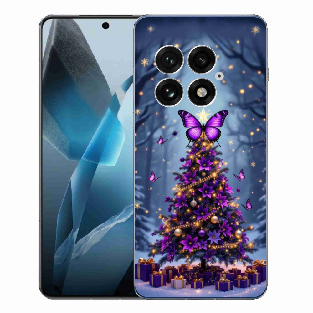 Gélový kryt mmCase na One Plus 13 - motýlí vianočný stromček