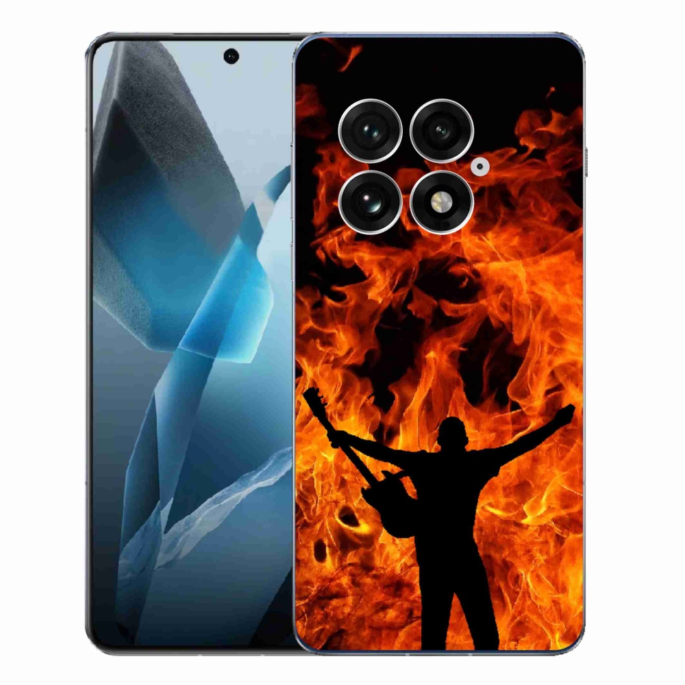 Gélový kryt mmCase na One Plus 13 - muzikant a oheň
