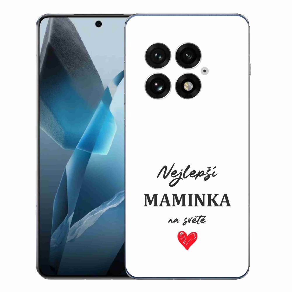 Gélový kryt mmCase na One Plus 13 - najlepšia mamička 1 biele pozadie