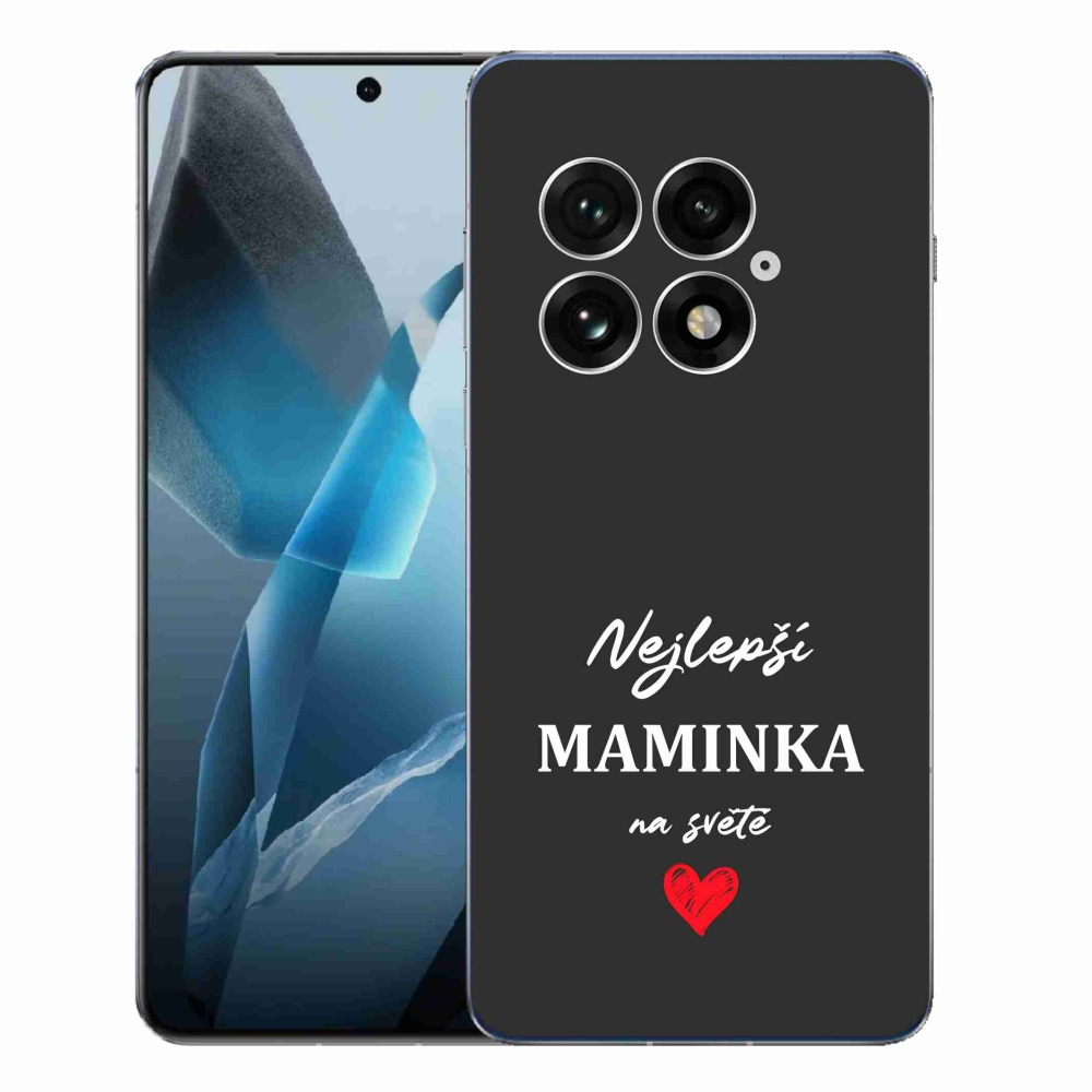 Gélový kryt mmCase na One Plus 13 - najlepšia mamička 1 čierne pozadie