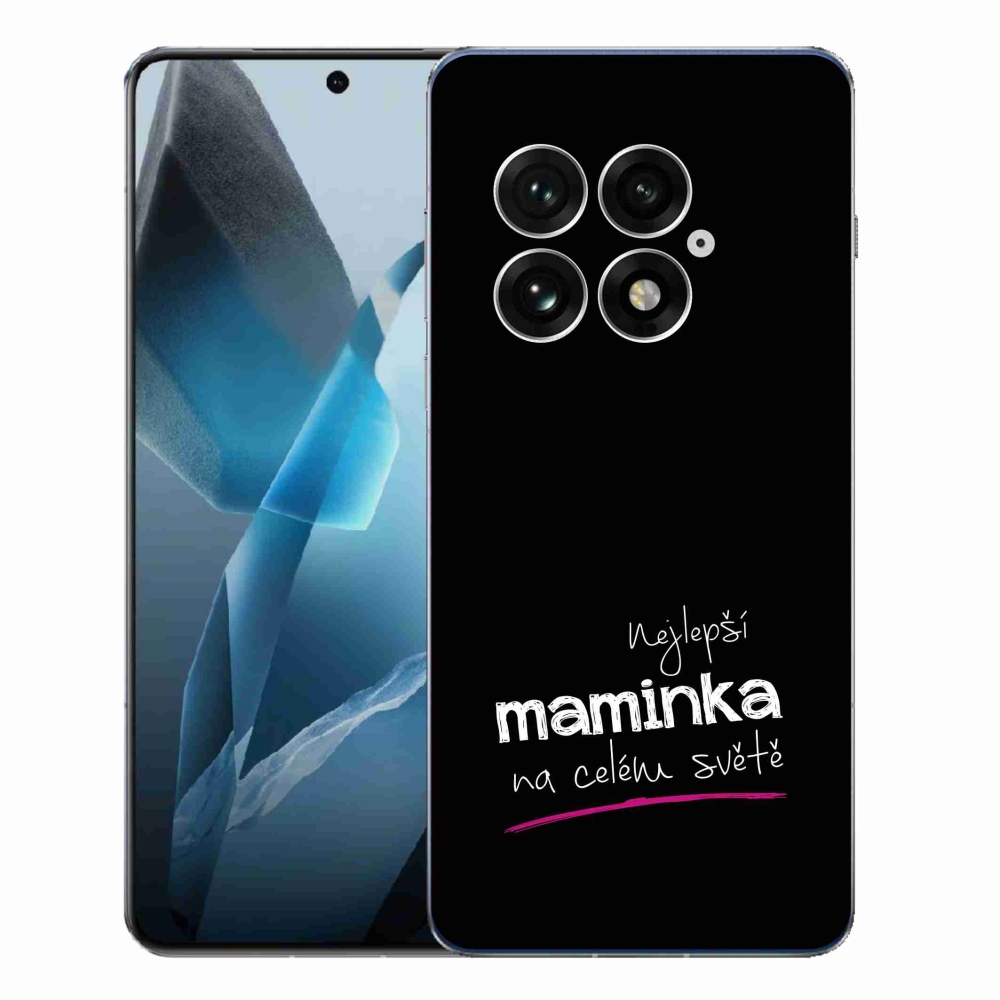 Gélový kryt mmCase na One Plus 13 - najlepšia mamička 4 čierne pozadie
