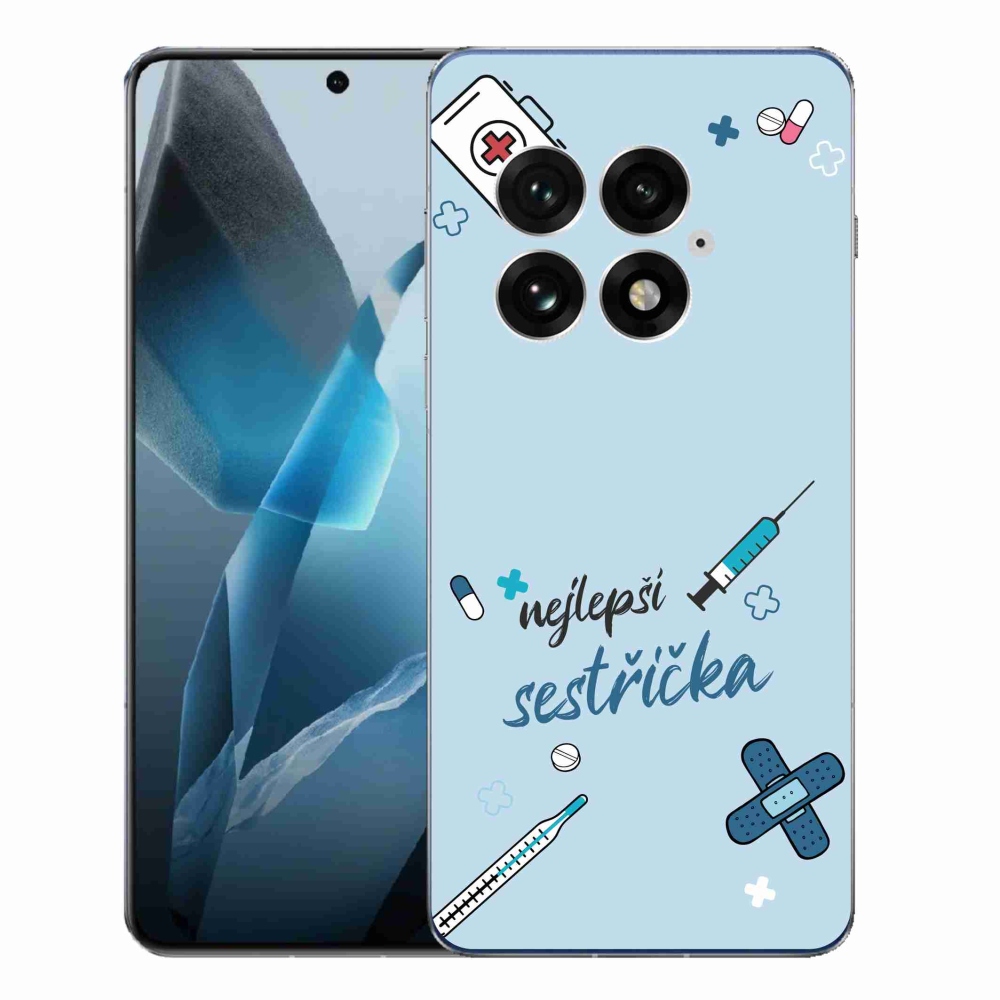 Gélový kryt mmCase na One Plus 13 - najlepšia sestrička modré pozadie