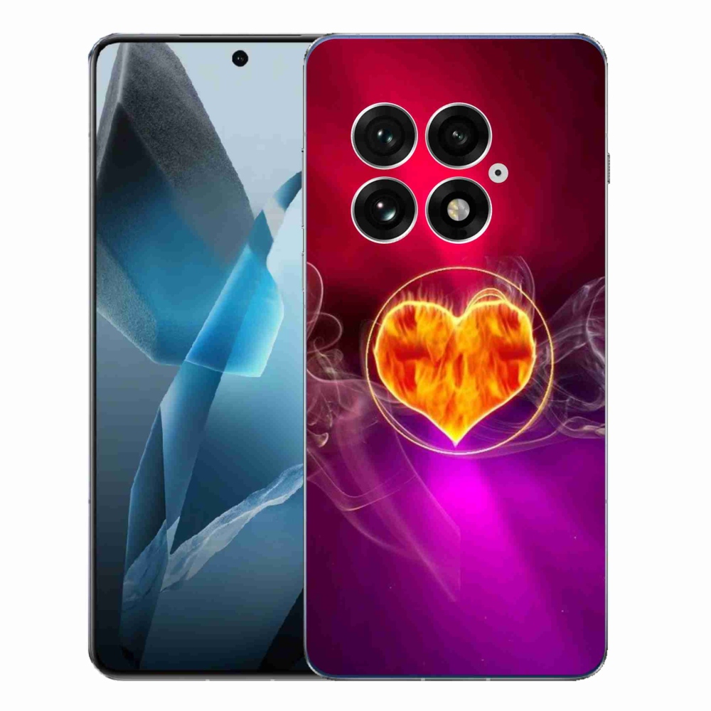 Gélový kryt mmCase na One Plus 13 - ohnivé srdce