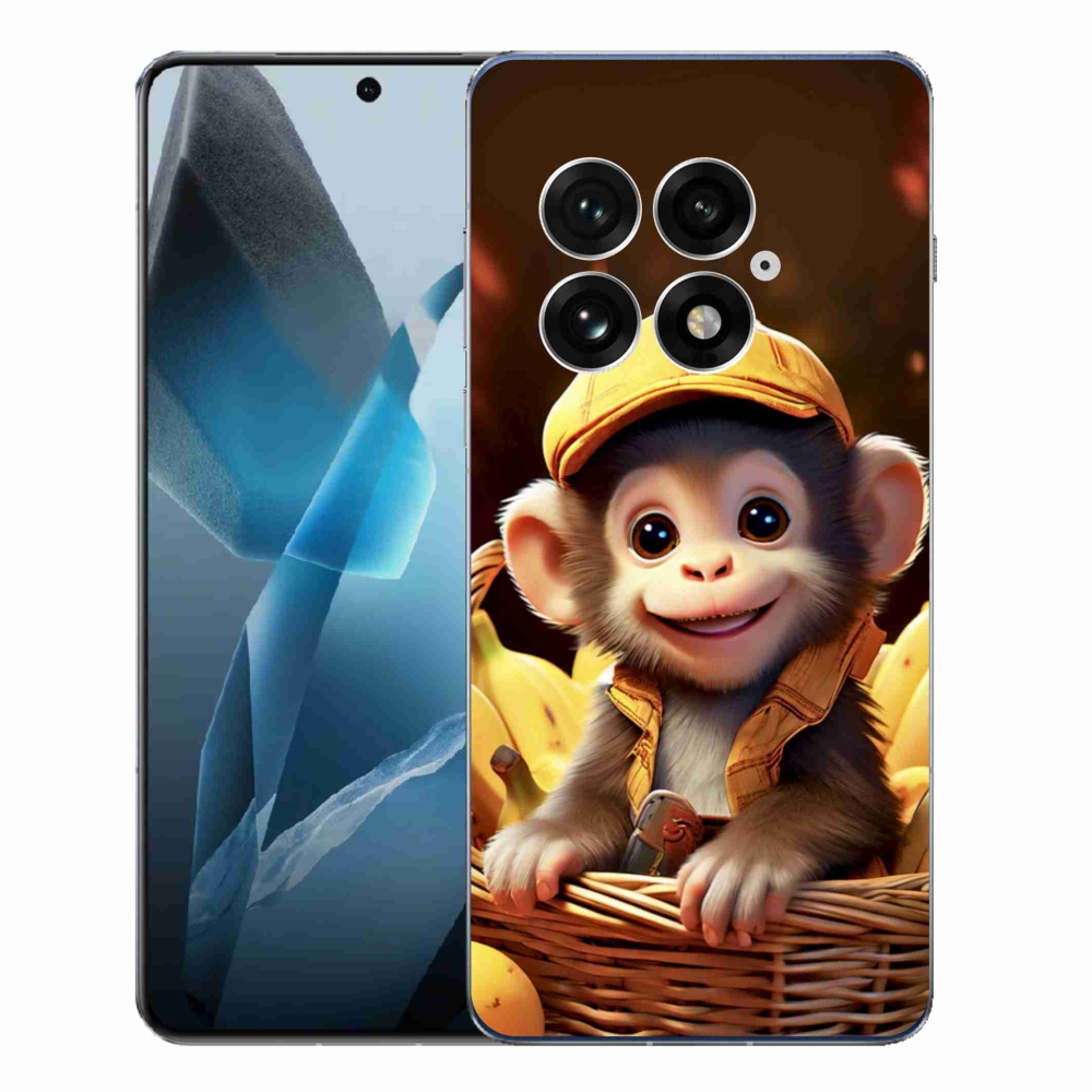 Gélový kryt mmCase na One Plus 13 - opice v košíku