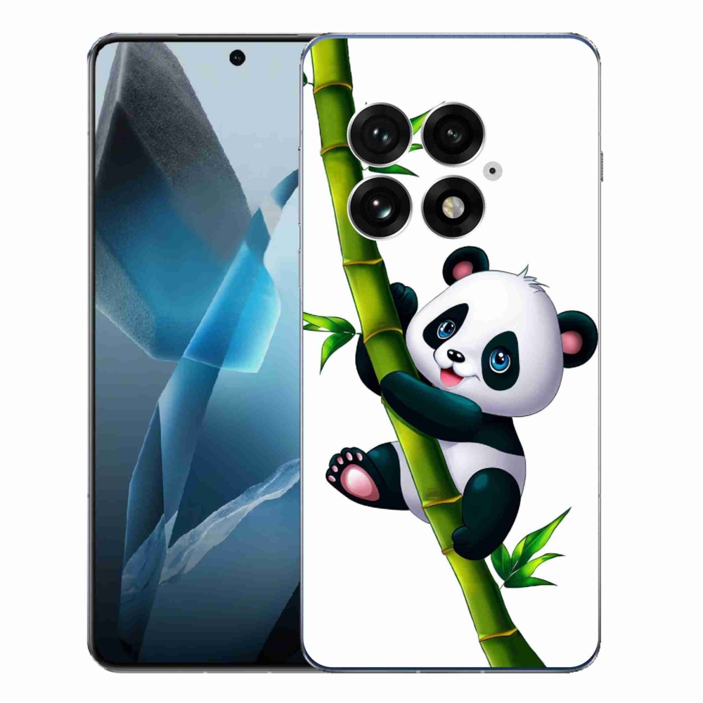 Gélový kryt mmCase na One Plus 13 - panda na bambuse