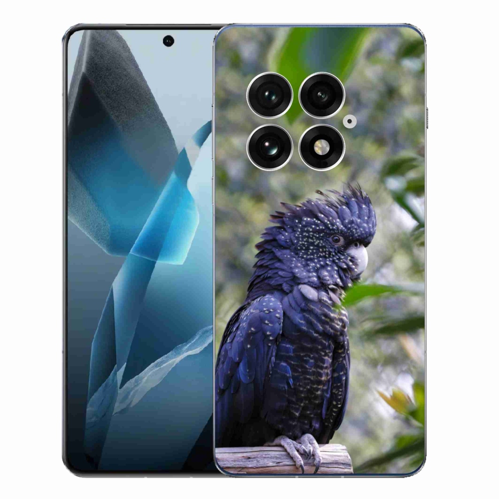 Gélový kryt mmCase na One Plus 13 - papagáj kakadu čierny