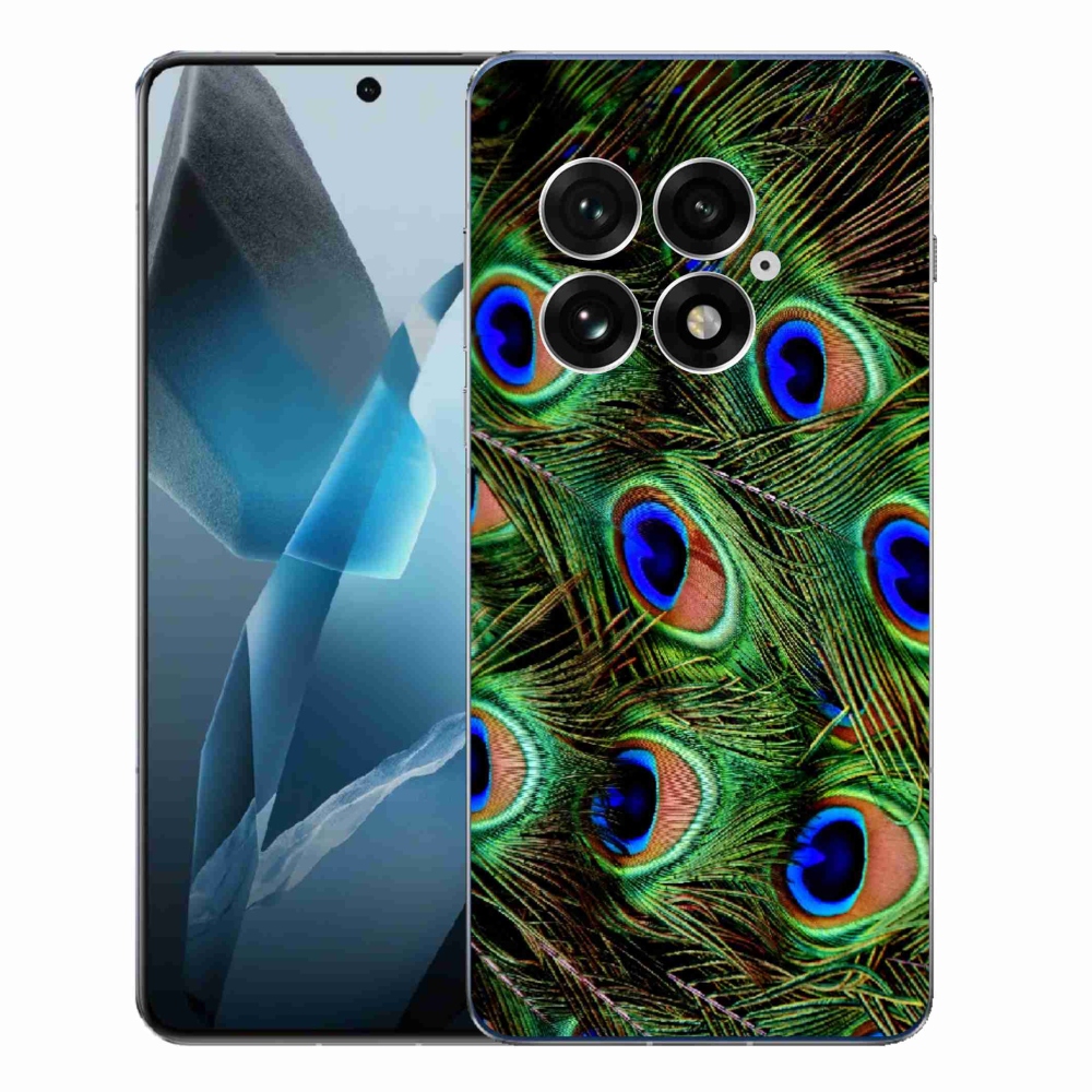 Gélový kryt mmCase na One Plus 13 - pávie perie