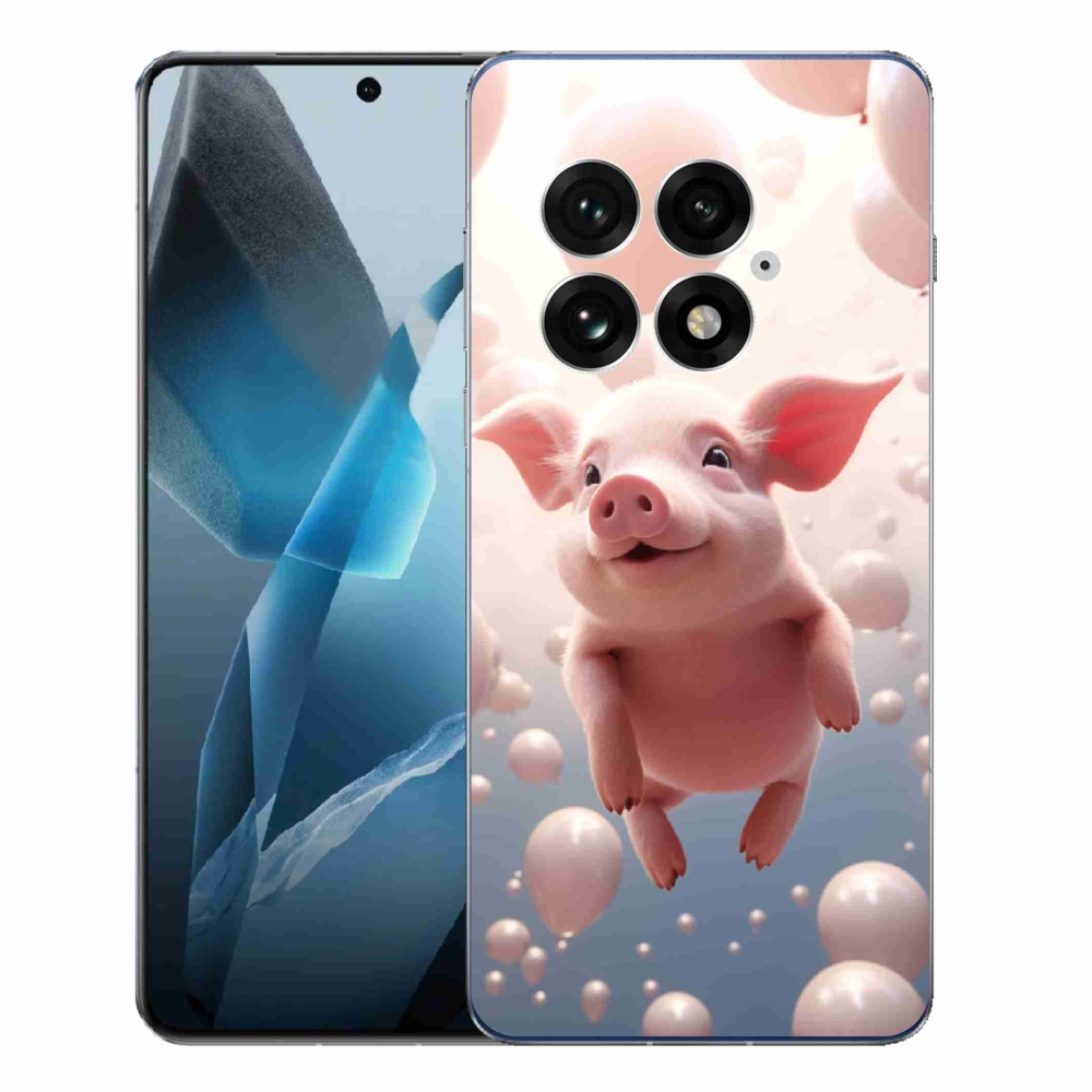 Gélový kryt mmCase na One Plus 13 - prasiatko s balónikmi