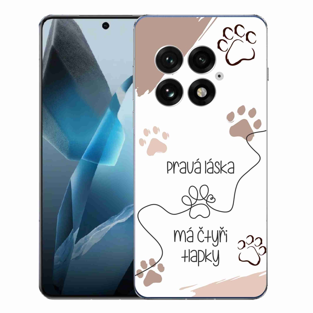 Gélový kryt mmCase na One Plus 13 - psí motív 1 biele pozadie